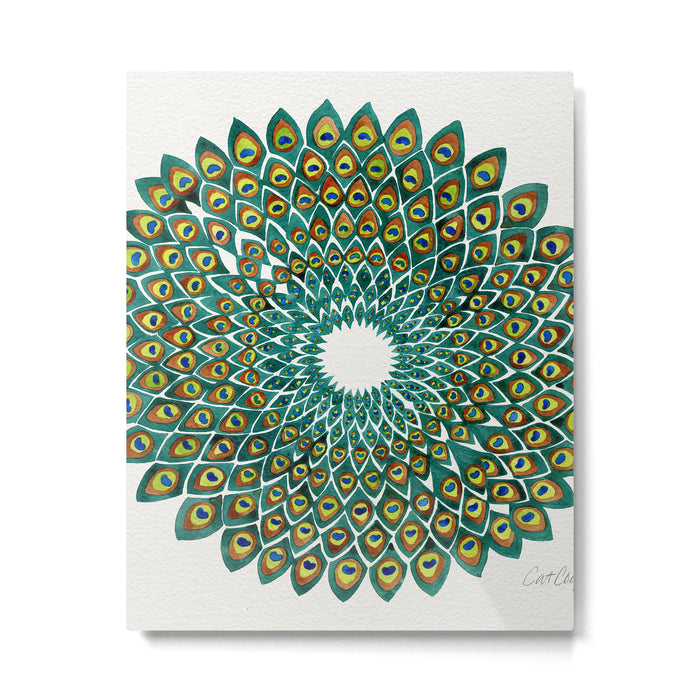 Peacock Mandala Metal Print Gallery Image 1