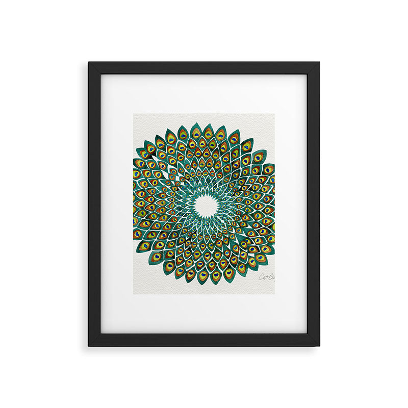 Peacock Mandala Framed Art Print Gallery Image 6