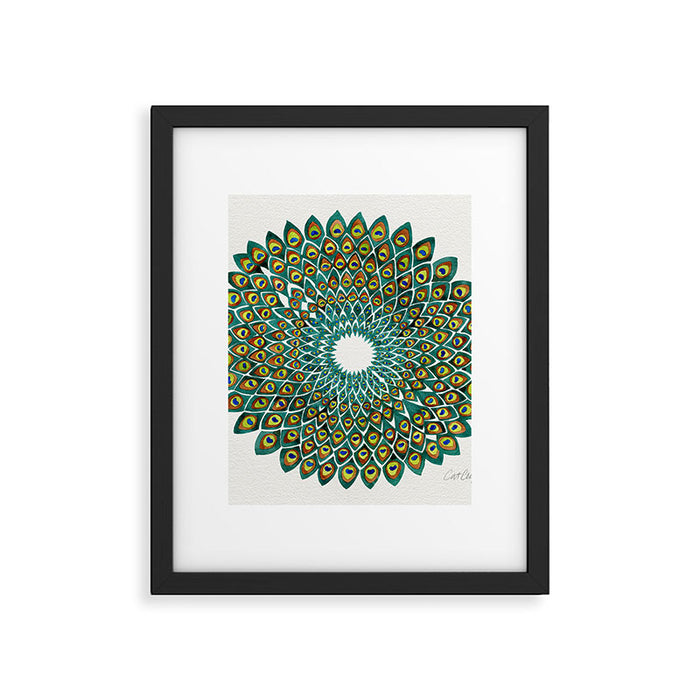 Peacock Mandala Framed Art Print Gallery Image 1