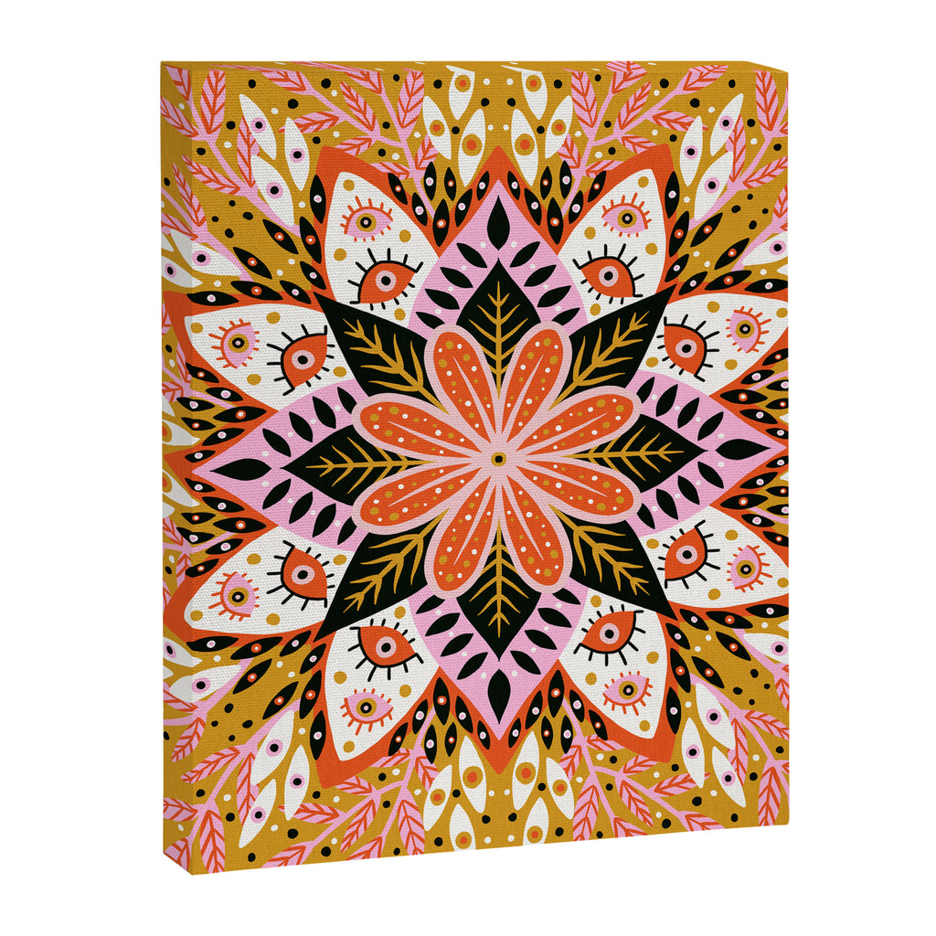 Pepper Mandala - Marigold Palette Canvas Print Gallery Image 8
