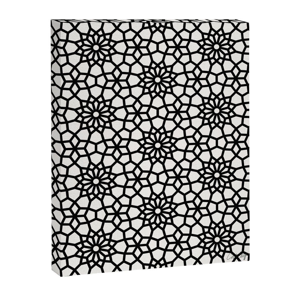 Persian Mosaic - Black Palette Canvas Print Gallery Image 6
