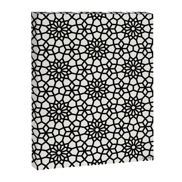 Persian Mosaic - Black Palette Canvas Print Gallery Image 1