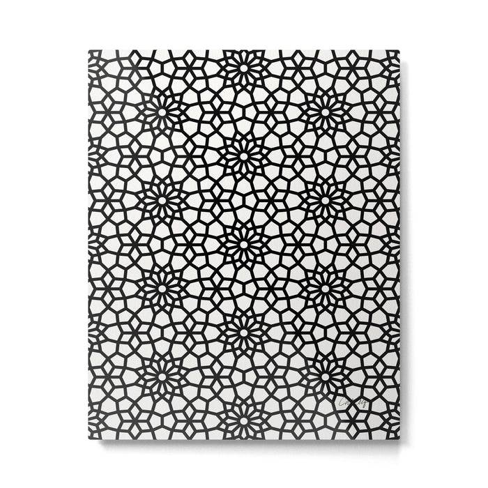 Persian Mosaic - Black Palette Metal Print Gallery Image 1