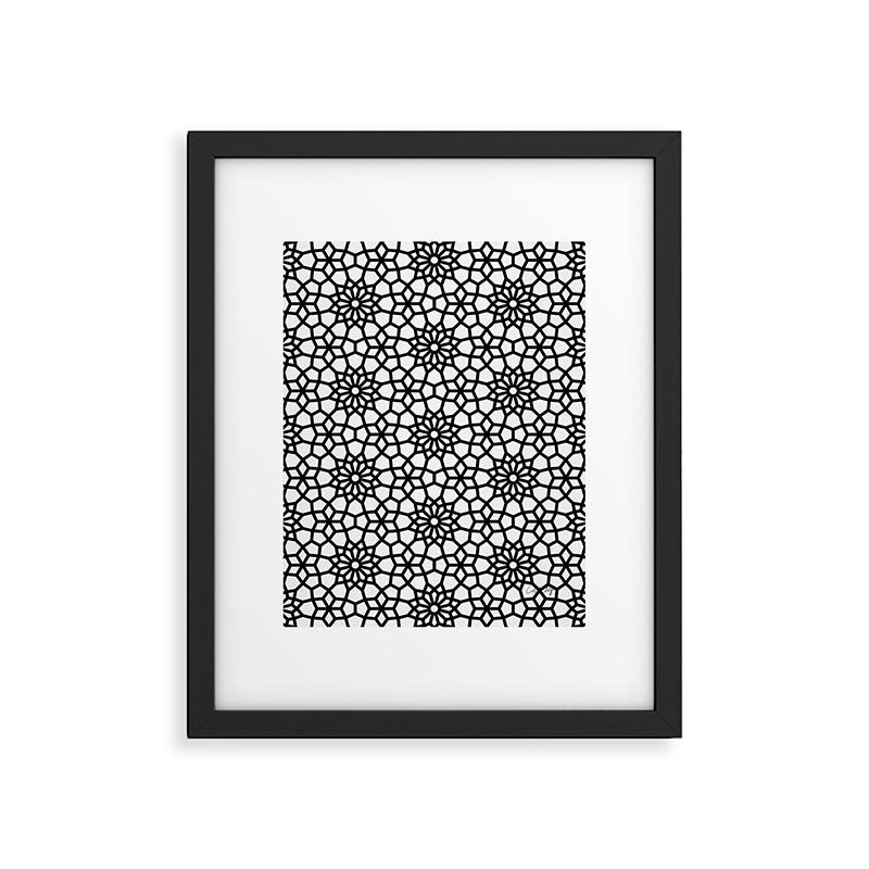 Persian Mosaic - Black Palette Framed Art Print Gallery Image 5