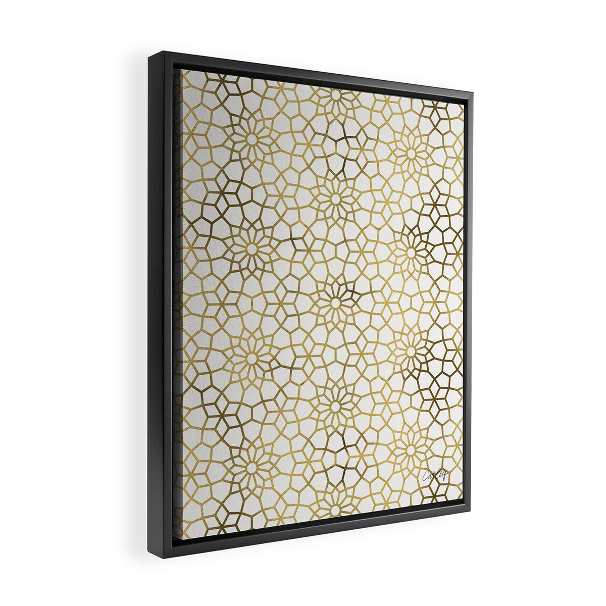 Persian Mosaic - Gold Framed Canvas Print Gallery Image 2