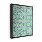 Persian Mosaic - Mint & White Framed Canvas Print Gallery Image 2