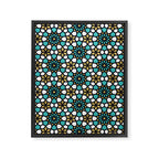 Persian Mosaic - Turquoise & Gold Palette Framed Canvas Print Gallery Image 6