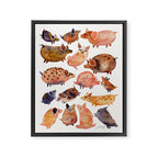 Pig Collection Framed Canvas Print Gallery Image 6