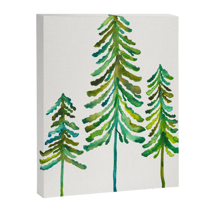 Pine Trees - Green Palette Canvas Print Gallery Image 1