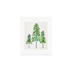 Pine Trees - Green Palette Art Print Gallery Image 1