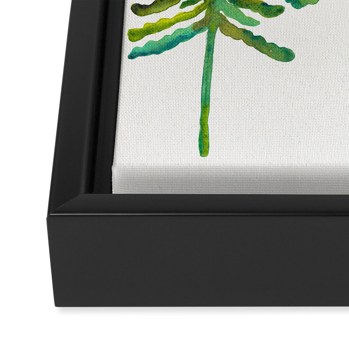 Pine Trees - Green Palette Framed Canvas Print Gallery Image 3