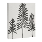 Pine Trees - Black Ink Canvas Print Gallery Image 6