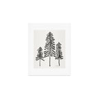 Pine Trees - Black Ink Art Print Gallery Image 1