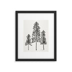 Pine Trees - Black Ink Framed Art Print Gallery Image 5