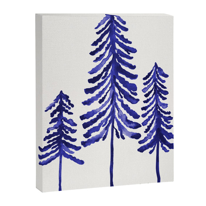 Pine Trees - Navy Canvas Print Gallery Image 1