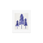 Pine Trees - Navy Art Print Gallery Image 1