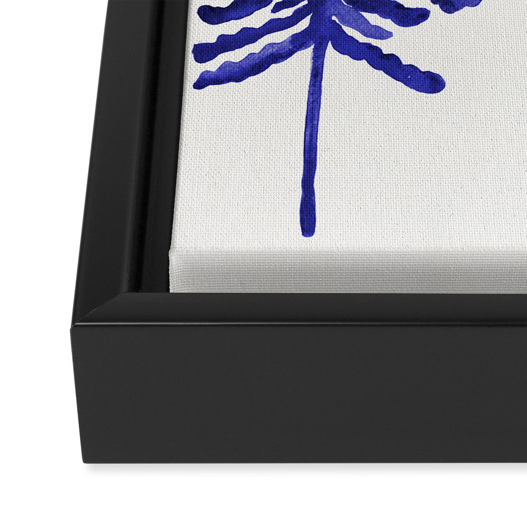 Pine Trees - Navy Framed Canvas Print Gallery Image 3