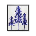 Pine Trees - Navy Framed Canvas Print Gallery Image 8