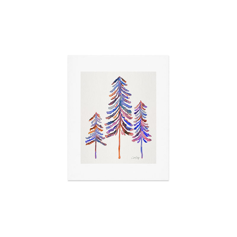 Pine Trees - Vintage Palette Art Print Gallery Image 1
