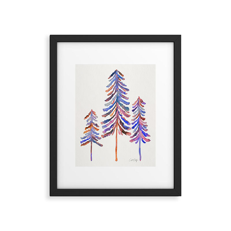 Pine Trees - Vintage Palette Framed Art Print Gallery Image 5