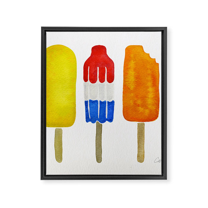Popsicle Collection Framed Canvas Print Gallery Image 1