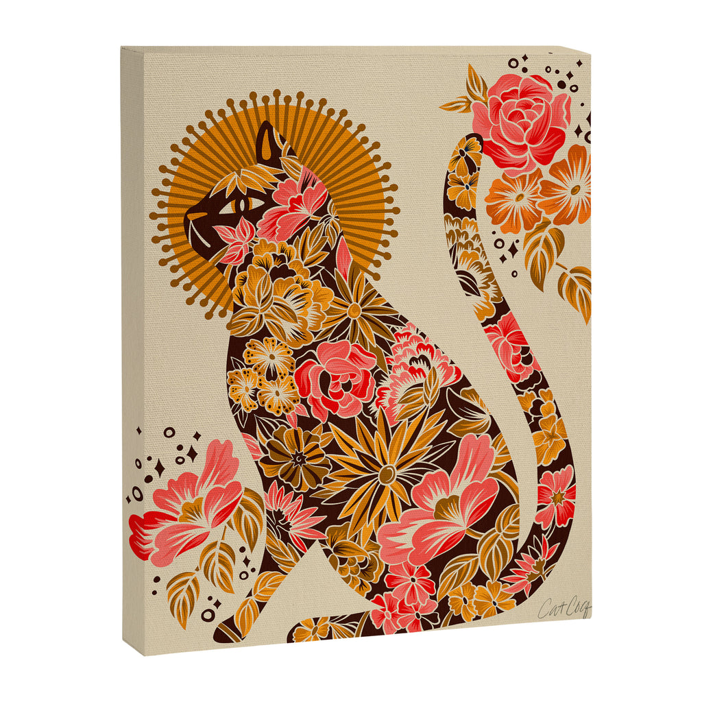 Porcelain Cat - 70s Palette Canvas Print Gallery Image 8