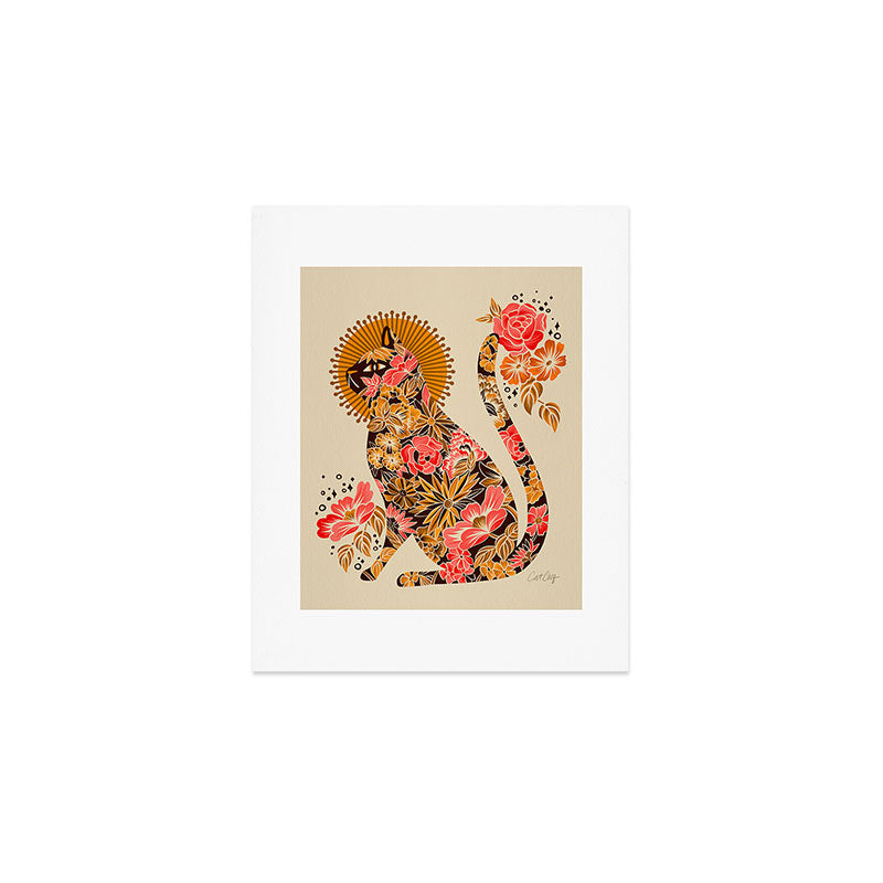 Porcelain Cat - 70s Palette Art Print Gallery Image 1