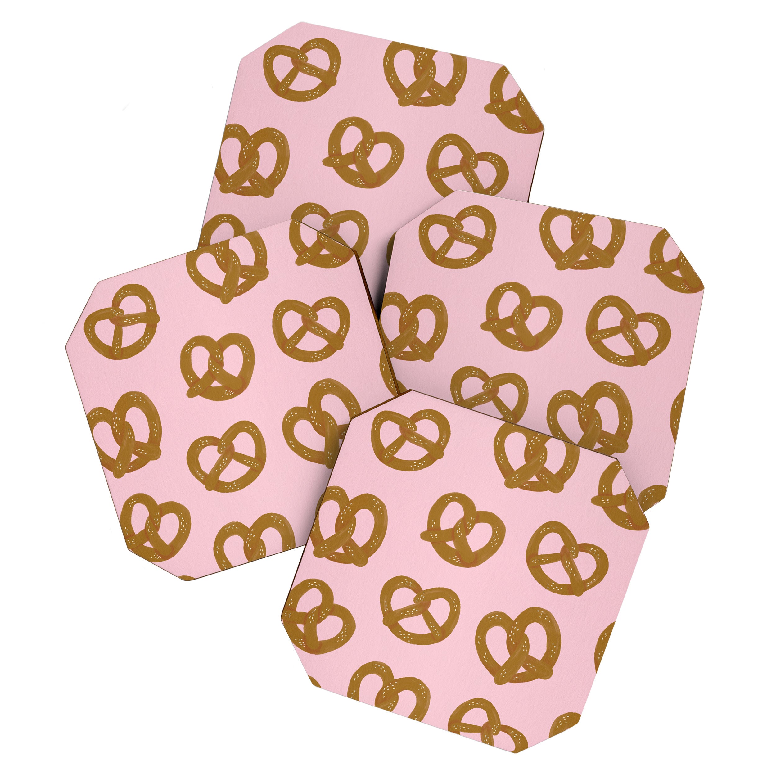 Pretzel Pattern - Blush Coaster Gallery Image 1