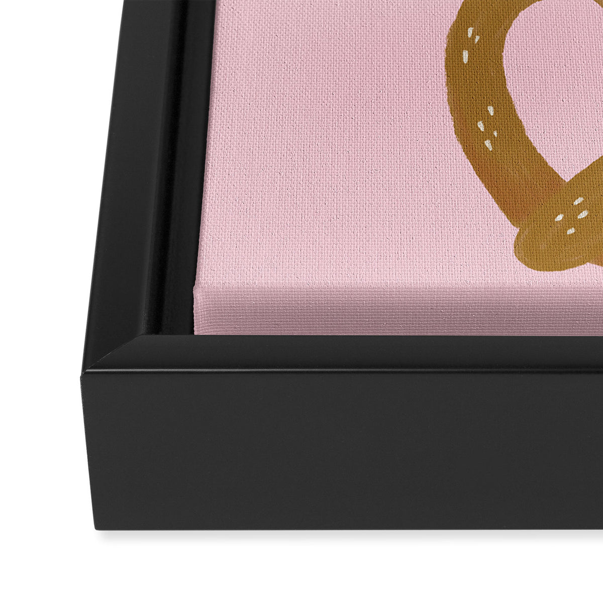 Pretzel Pattern - Blush Framed Canvas Print Gallery Image 3