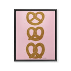 Pretzel Pattern - Blush Framed Canvas Print Gallery Image 8