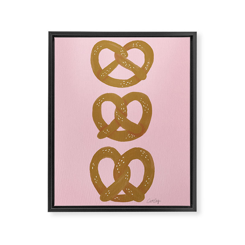 Pretzel Pattern - Blush Framed Canvas Print Gallery Image 8
