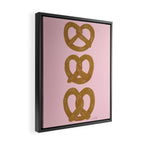 Pretzel Pattern - Blush Framed Canvas Print Gallery Image 2