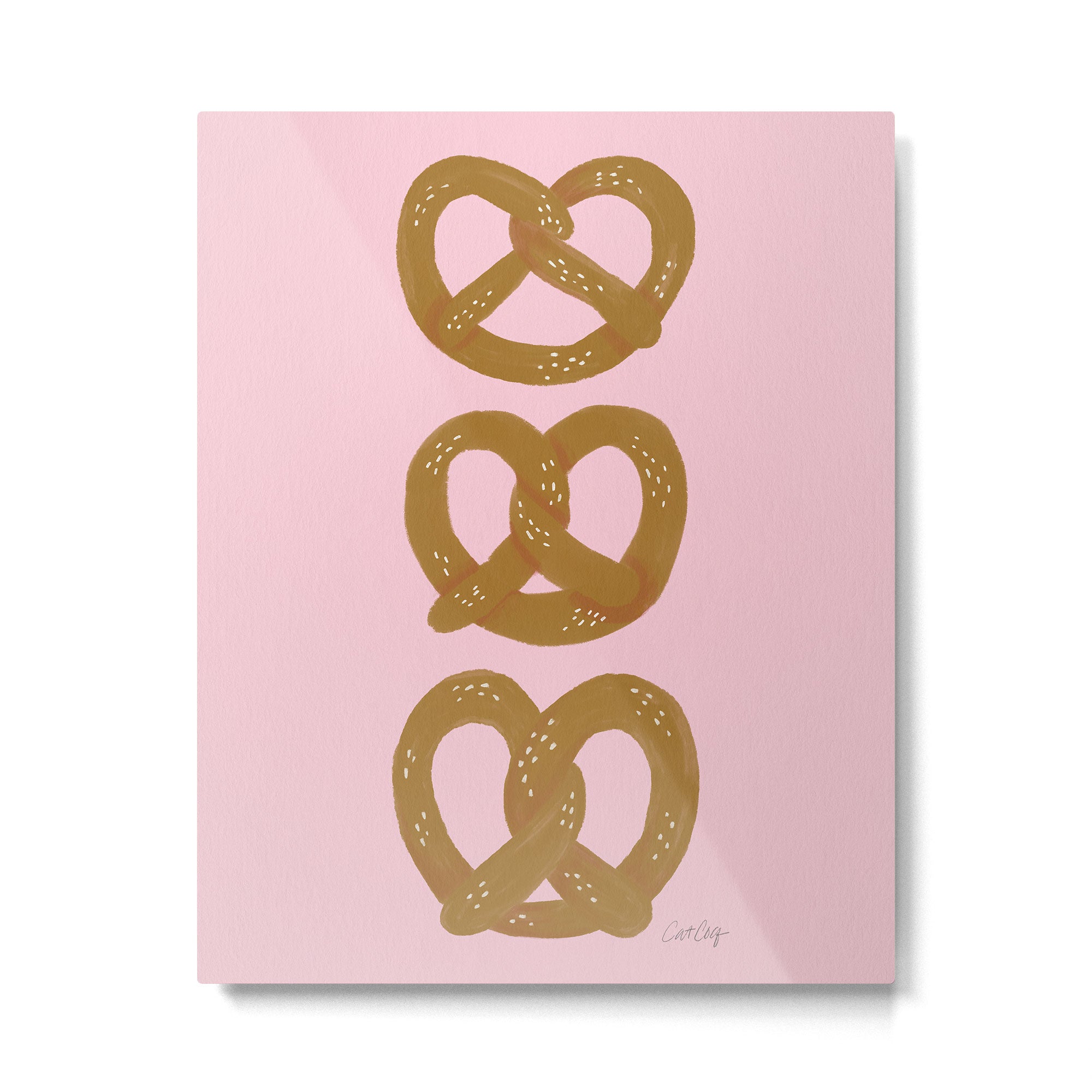 Pretzel Pattern - Blush Metal Print Gallery Image 6