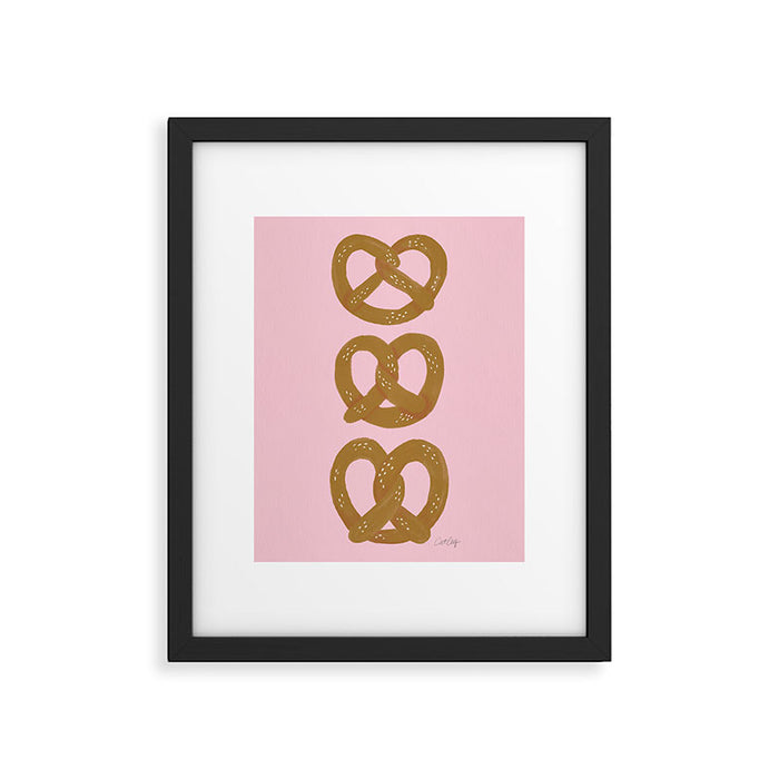 Pretzel Pattern - Blush Framed Art Print Gallery Image 1