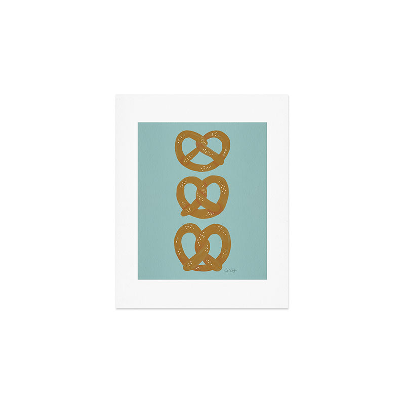 Pretzel Pattern - Mint Art Print Gallery Image 1