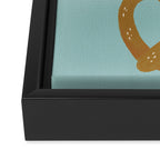 Pretzel Pattern - Mint Framed Canvas Print Gallery Image 3