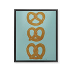 Pretzel Pattern - Mint Framed Canvas Print Gallery Image 8