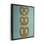 Pretzel Pattern - Mint Framed Canvas Print Gallery Image 2