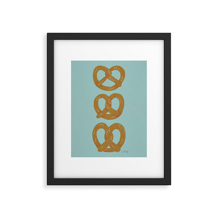 Pretzel Pattern - Mint Framed Art Print Gallery Image 1