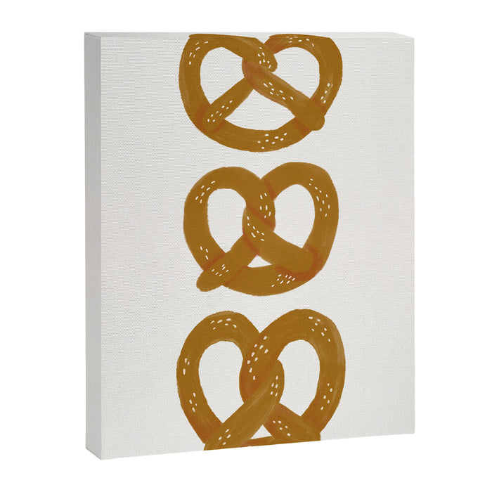 Pretzel Pattern - White Canvas Print Gallery Image 1