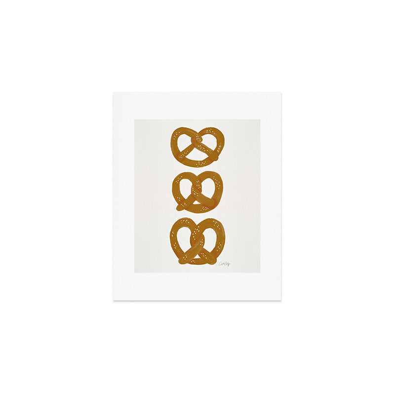 Pretzel Pattern - White Art Print Gallery Image 1