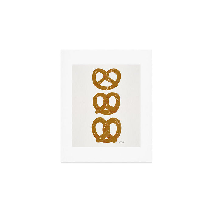 Pretzel Pattern - White Art Print Gallery Image 1