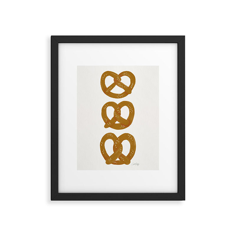 Pretzel Pattern - White Framed Art Print Gallery Image 6