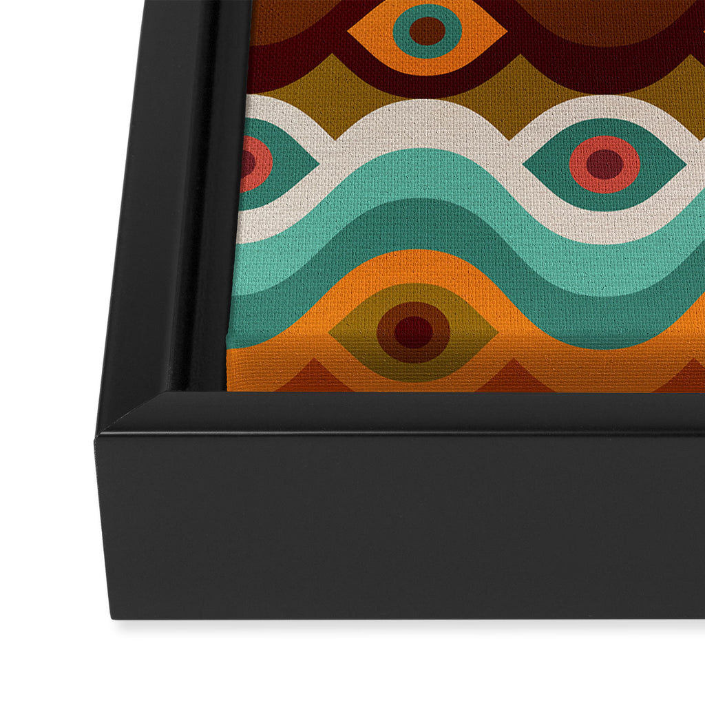 Psychedelic Eye Melt - 60s Palette Framed Canvas Print Gallery Image 3