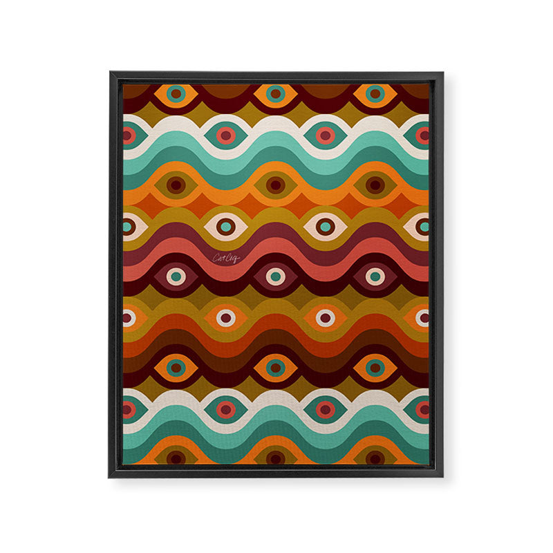 Psychedelic Eye Melt - 60s Palette Framed Canvas Print Gallery Image 8