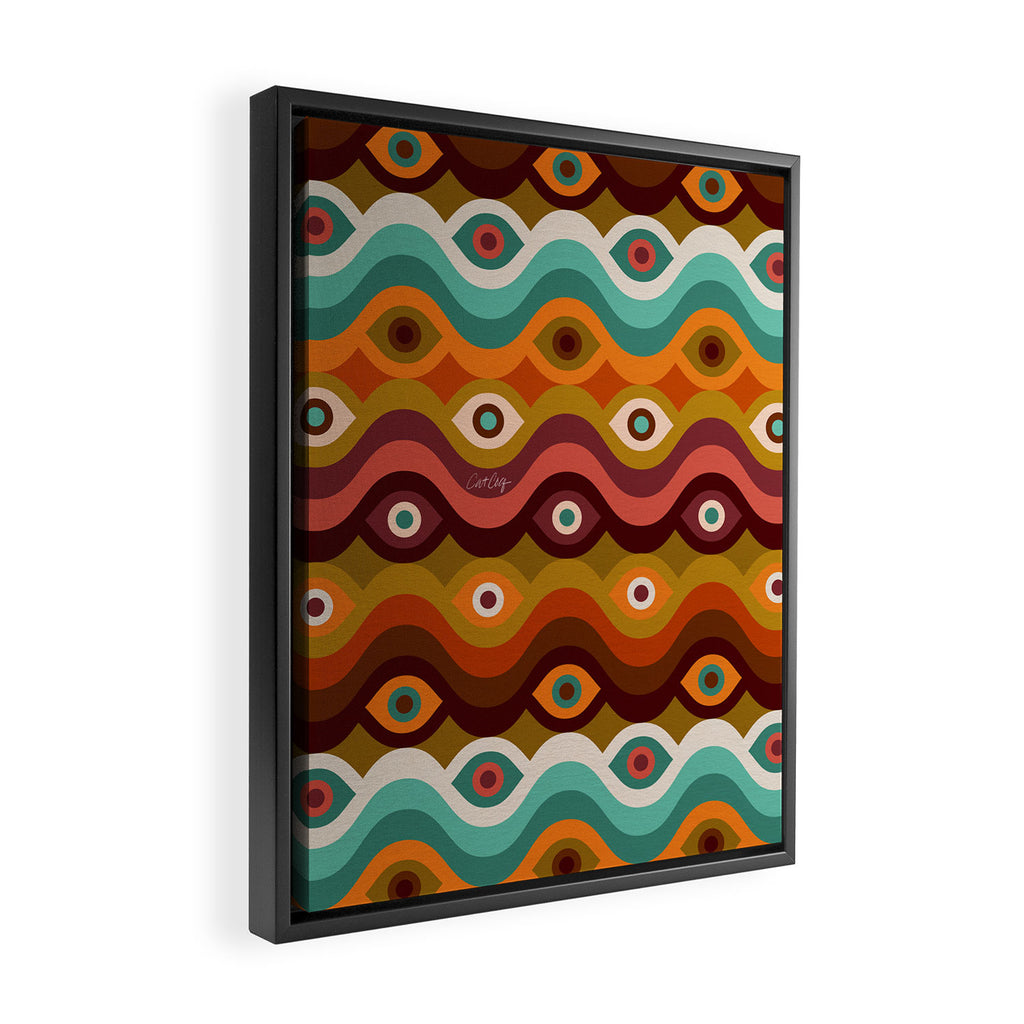Psychedelic Eye Melt - 60s Palette Framed Canvas Print Gallery Image 2