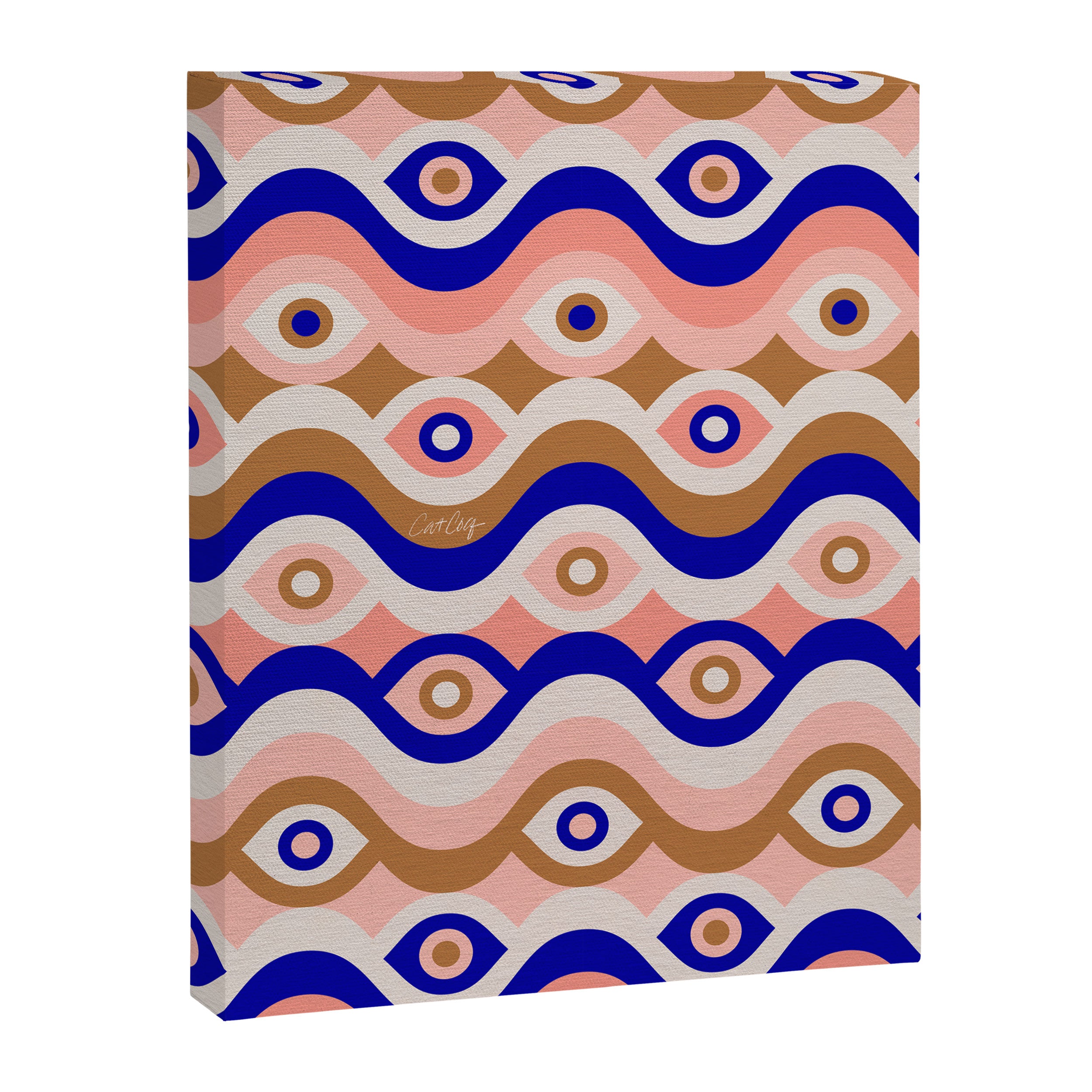 Psychedelic Eye Melt - Blue & Pink Canvas Print Gallery Image 8