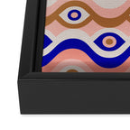Psychedelic Eye Melt - Blue & Pink Framed Canvas Print Gallery Image 3