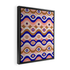 Psychedelic Eye Melt - Blue & Pink Framed Canvas Print Gallery Image 2
