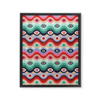 Psychedelic Eye Melt - Mint & Pink Framed Canvas Print Gallery Image 8